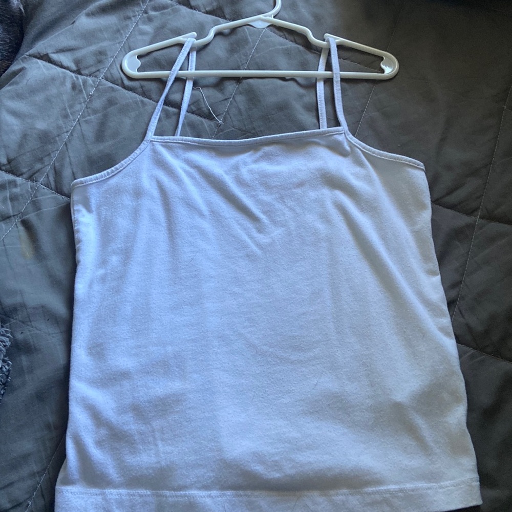 white tank top